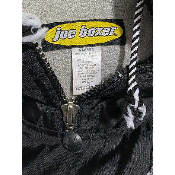 Vintage Joe Boxer Anorak Jacket Men's XL Embroidered Flanel Lined Blue - Picture 6 of 8